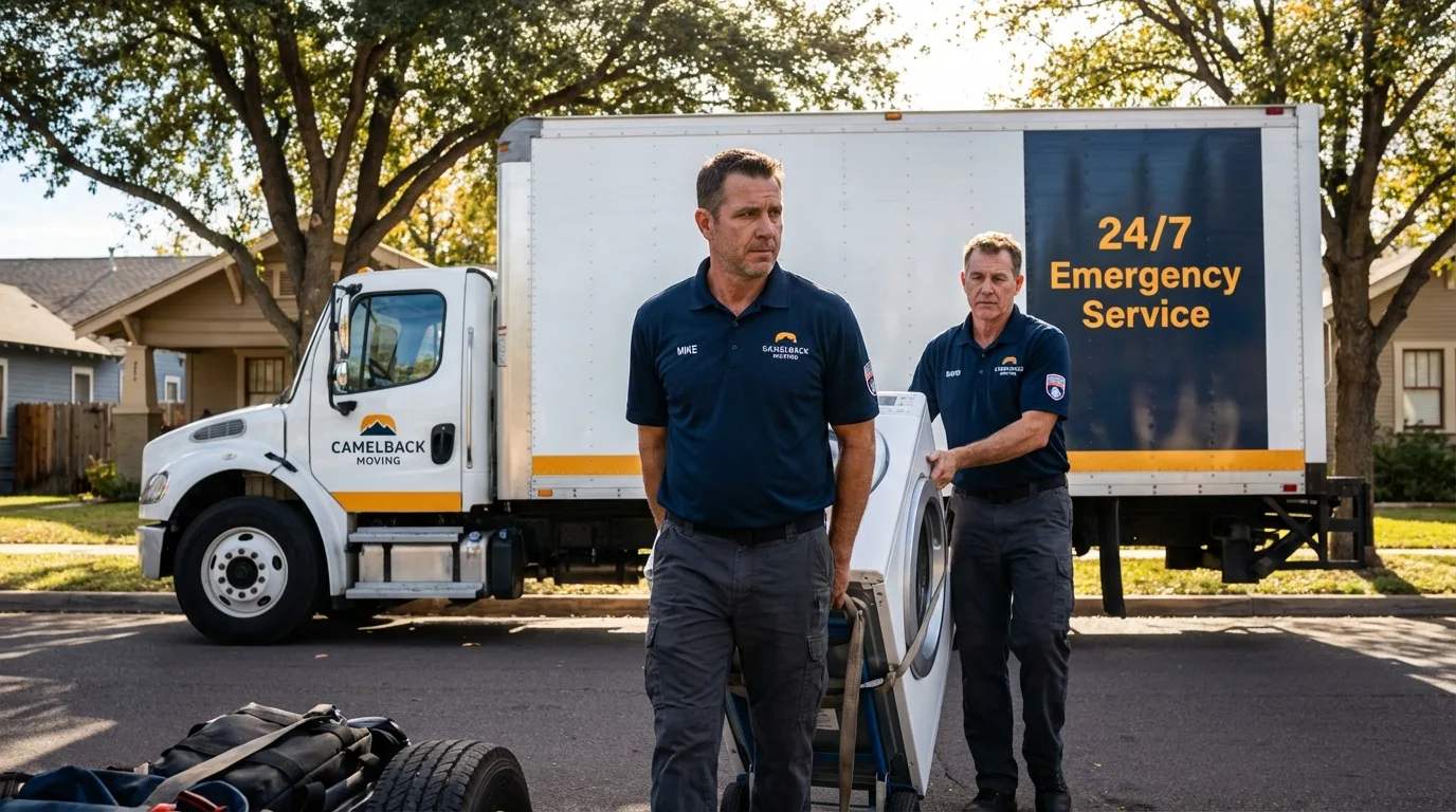 CamelBack Moving crew loading furniture in West Point, GA